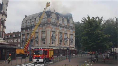 Arras: L'hôtel Moderne touché par un violent incendie