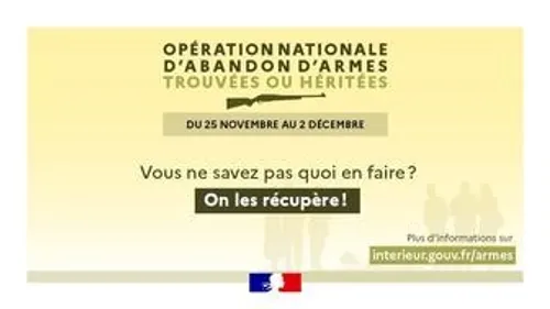Une opération « d’abandon simplifiée d’armes à l’État » démarre ce...