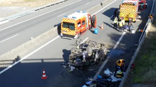 Une voiture se retourne sur l'A29 : quatre blessés dont deux jeunes...
