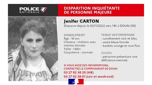 Une jeune femme de 18  ans portée disparue à Douai