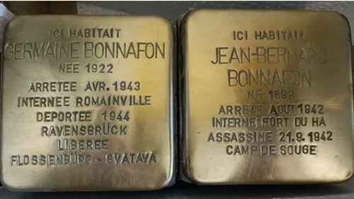 Mémoire de la Shoah : deux nouveaux "pavés de la mémoire" posés à...