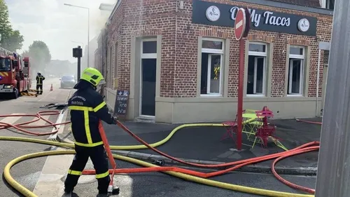 Oignies: O'my tacos détruit par un incendie 