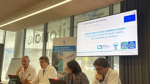 Greffe rénale : six patients opérés en même temps. 