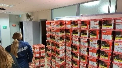 Près de 500 kg de tabac de contrebande saisis par les douanes.
