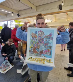 L'artiste Aket signe l'affiche du Carnaval de Dunkerque 2024, et...