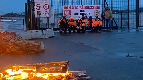 Mouvement de grève sur le port de Boulogne depuis 6h