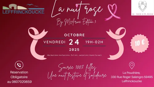 Leffrinckoucke : La 3ème Nuit Rose ce vendredi à la Poudrière