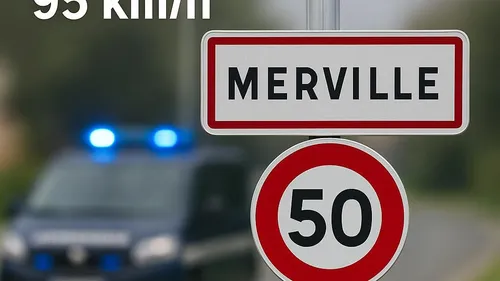 Merville : un excès de vitesse de 45km/h, son permis saute...