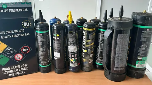 De nombreuses doses de protoxyde d'azote récréatives retrouvées à...