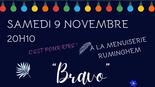 Théâtre samedi soir à la Menuiserie à Ruminghem.