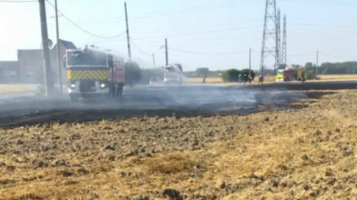 Plus d'un hectare de champs ravagé par un incendie à Spycker