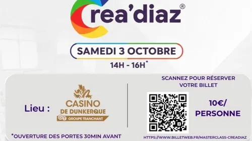 Dunkerque : Atelier Créa'Diaz au Casino samedi 3 octobre