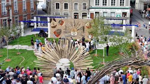 Boulogne-sur-Mer : le jardin éphémère, vu du ciel