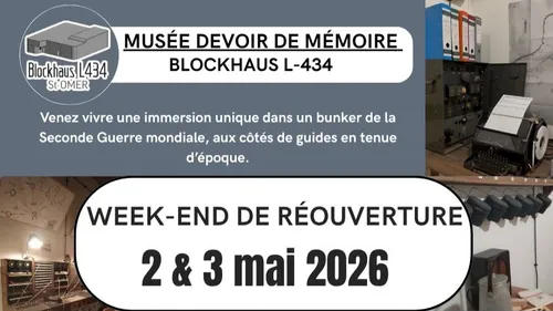Saint-Omer : Réouverture du Blockhaus L434 à St Omer les 2 et 3 mai