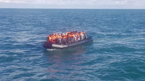 Nouvelle opération de sauvetage de migrants, au large de Berck