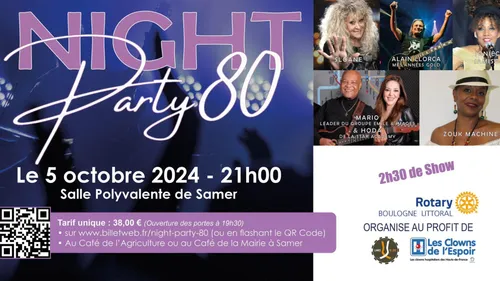 Night Party 80 ce samedi soir à Samer.