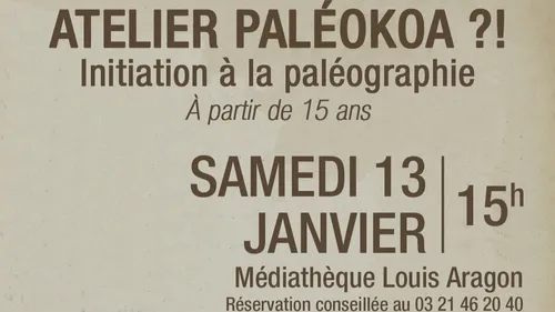 Un atelier de paléographie à Calais