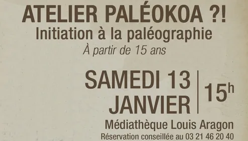 Un atelier de paléographie à Calais
