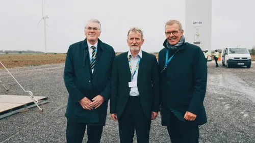 Le champ d’éoliennes à Helfaut en fonctionnement, vous pouvez même...