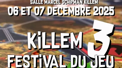 Killem : 3ème Festival du Jeu samedi 6 et dimanche 7 décembre