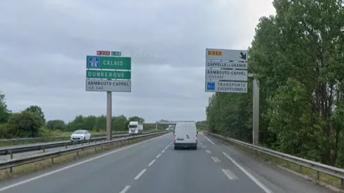 Route coupée à la circulation après un accident dans le sens...