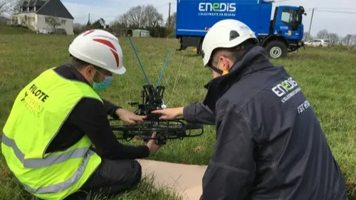 Des drones ENEDIS au-dessus du ciel de Téteghem