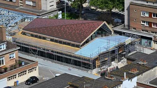 Le chantier de la halle alimentaire continue, dans les temps, à...