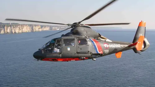 Évacuation sanitaire en mer au large de Boulogne-sur-Mer à bord...