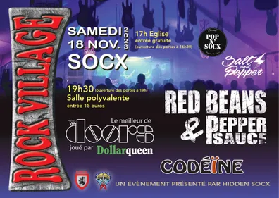 Rock Village samedi à Socx avec les Pop & Socx, les Salt and...