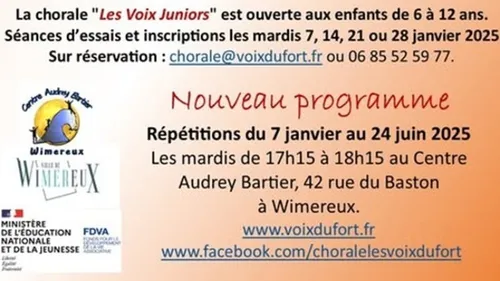 La chorale Les Voix Junior recrute de nouvelles voix d'enfants