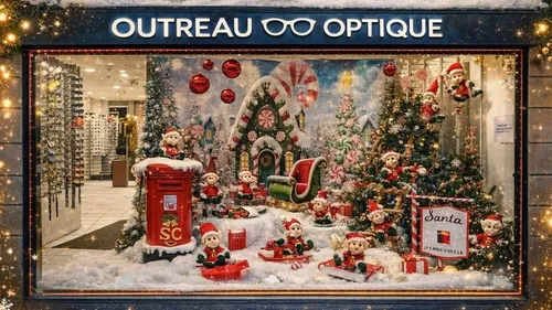Optique Outreau tout simplement... 4ème plus belle vitrine de Noël...