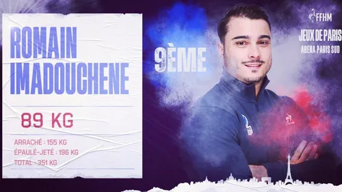 Paris 2024, haltérophilie : Romain Imadouchène, diminué, termine...