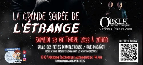 Grande Soirée de l'Etrange samedi 28 octobre à Ambleteuse