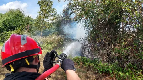 Bazinghen : une hutte de chasse complètement embrasée le long de la...