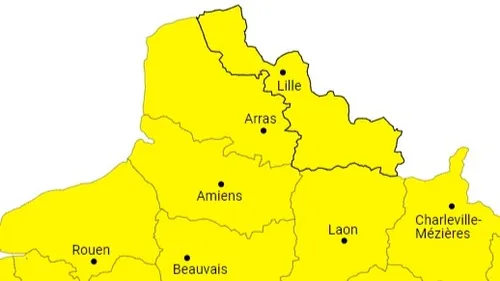 Les départements du Nord, du Pas-de-Calais sont en vigilance jaune...