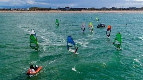 Fin du championnat de France extrême glisse slalom des jeunes, à...
