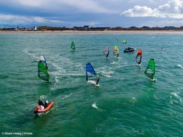 Fin du championnat de France extrême glisse slalom des jeunes, à...