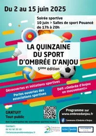 Ombrée d'Anjou. C'est la quinzaine du sport jusqu'au 15 juin