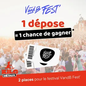 KILOMETAUX vous offre vos invitations pour le V and B Fest !