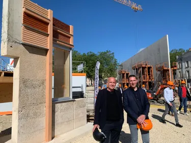 Laval. Visite du chantier des halles gourmandes, des commerçants...