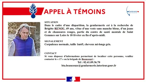En Maine-et-Loire. Appel à témoins après la disparition d'une...