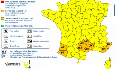 Neige et verglas : plusieurs départements du Sud-ouest en alerte...