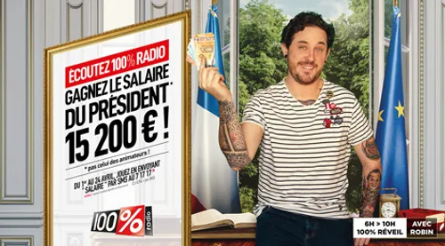 100% vous offre le salaire du président : 15200€