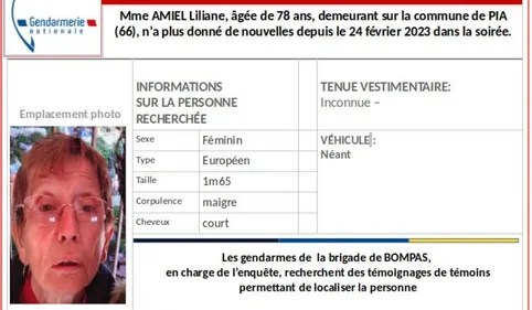 Une inquiétante disparition dans les PO à Pia