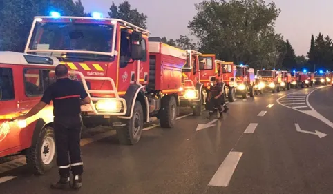 Enorme incendie au nord de Carcassonne 