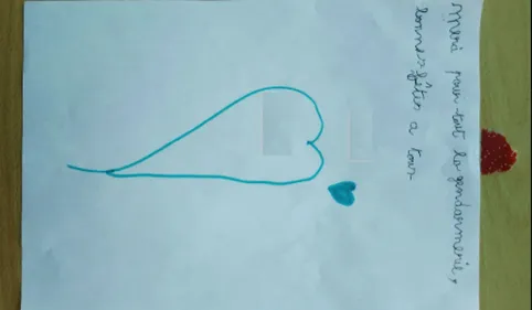 L'instant mignon : une fillette offre un dessin aux gendarmes...