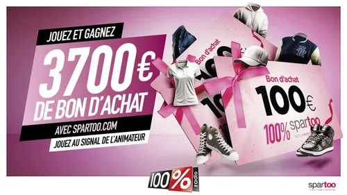 Gagnez des bons d'achat de 100€ avec spartoo.com
