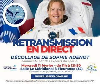 Gers : la mission SpaceX de Sophie Adenot retransmise en direct à...