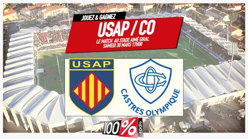 100% partenaire du match USAP / CO