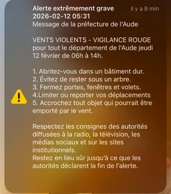 L’Aude en alerte rouge, sous les rafales de la tempête Nils